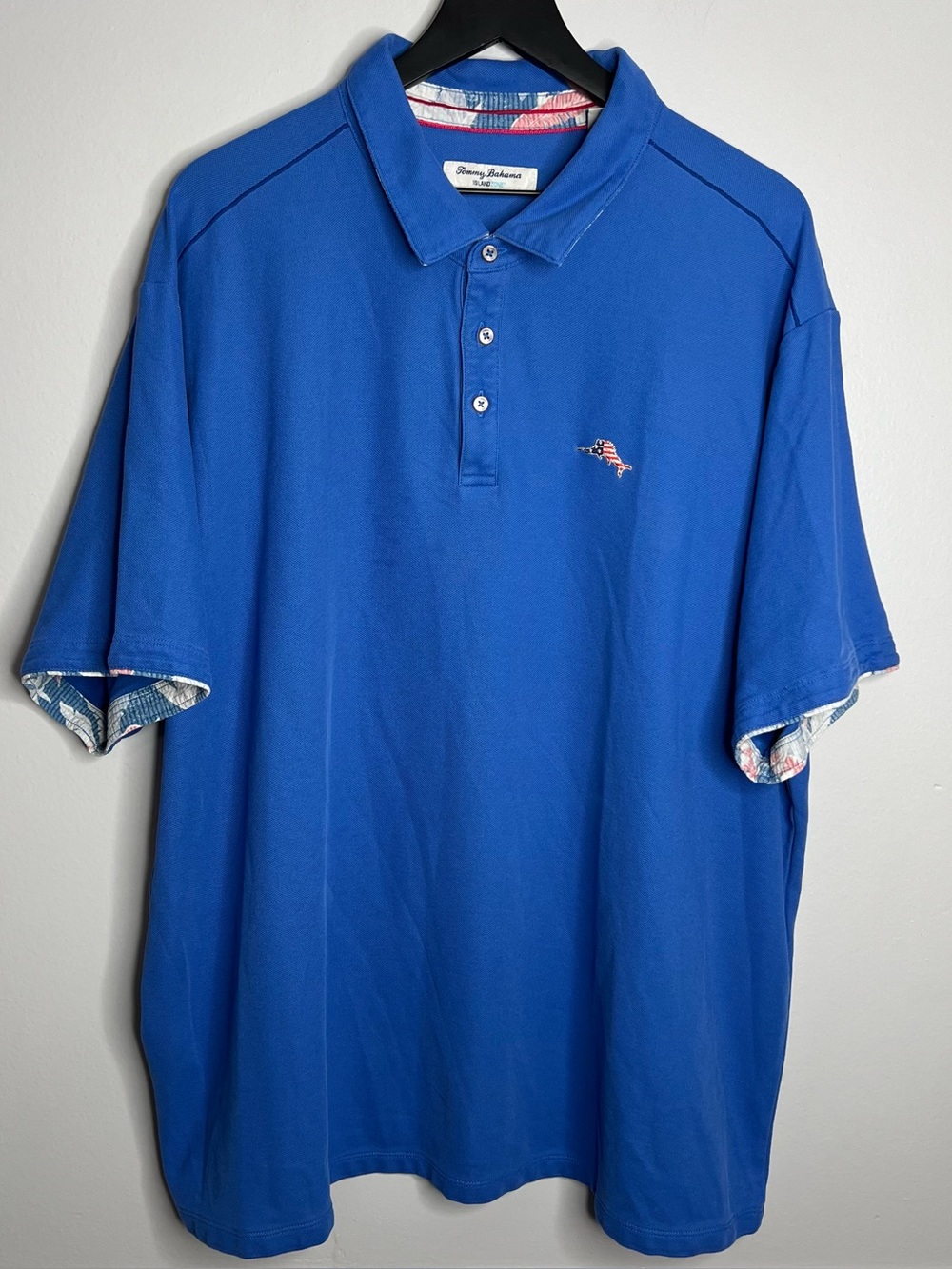 Tommy Bahama Fiesta Fronds Five O’Clock IslandZone Polo Shirt Mens XXLB Blue B&T